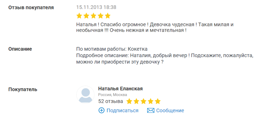 Отзыв о работах Наталии Рукойть